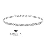 0.50 Carat Natural Diamond Crown Design Tennis Bracelet