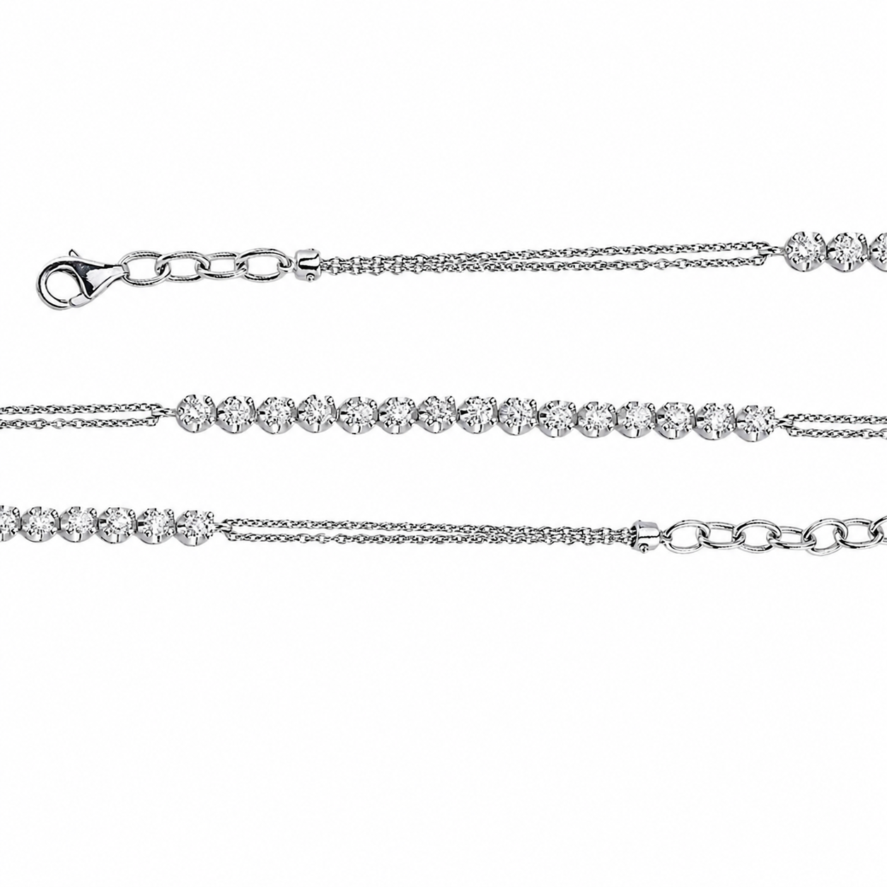 0.50 Carat Natural Diamond Crown Design Tennis Bracelet