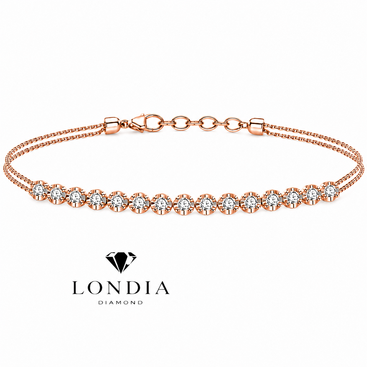 0.50 Carat Natural Diamond Crown Design Tennis Bracelet