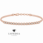 0.50 Carat Natural Diamond Crown Design Tennis Bracelet