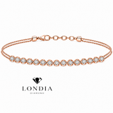 0.50 Carat Natural Diamond Crown Design Tennis Bracelet