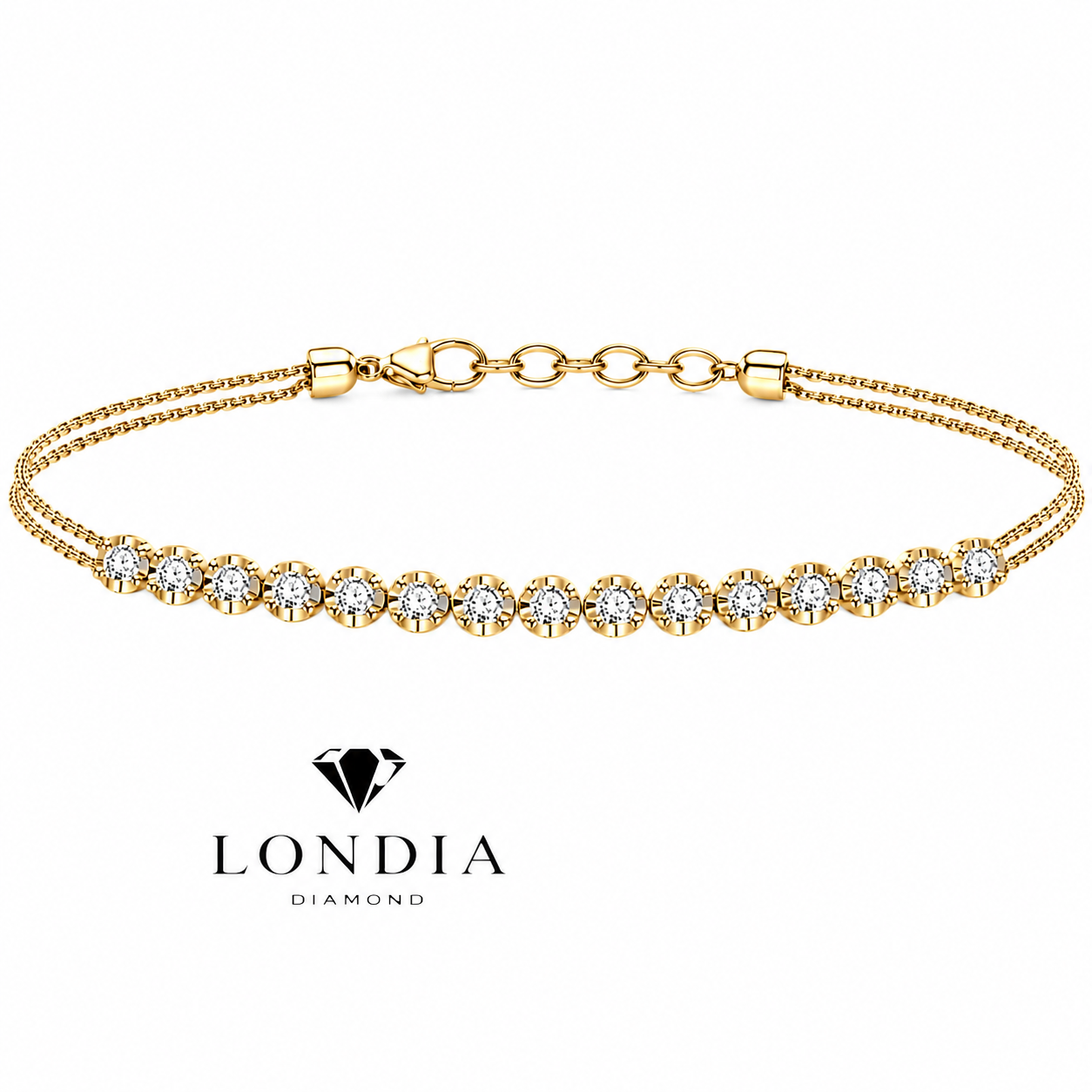0.50 Carat Natural Diamond Crown Design Tennis Bracelet