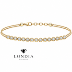 0.50 Carat Natural Diamond Crown Design Tennis Bracelet