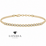 0.50 Carat Natural Diamond Crown Design Tennis Bracelet