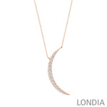 0.50 Carat Natural Diamond Luna Design Necklace