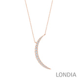 0.50 Carat Natural Diamond Luna Design Necklace