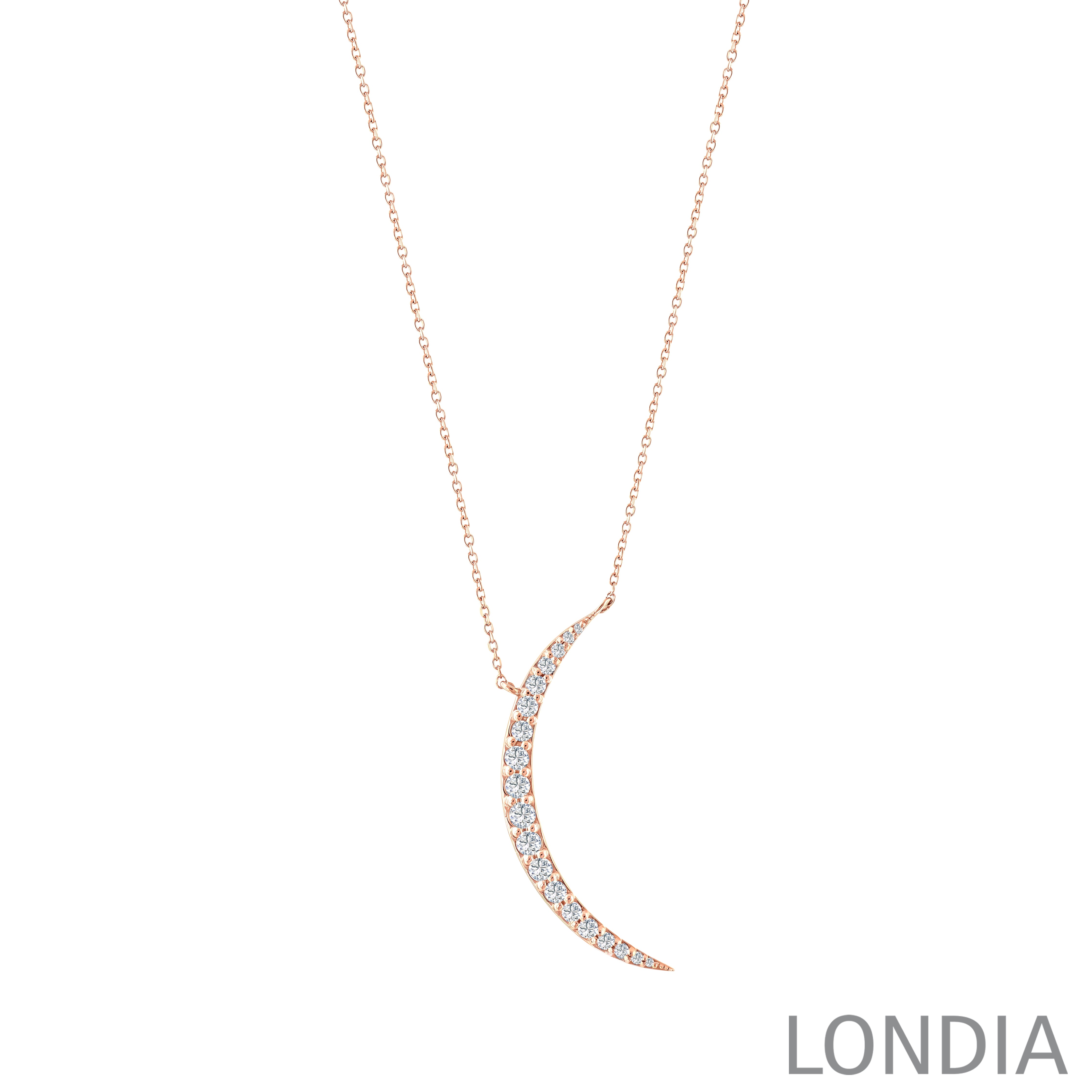 0.50 Carat Natural Diamond Luna Design Necklace