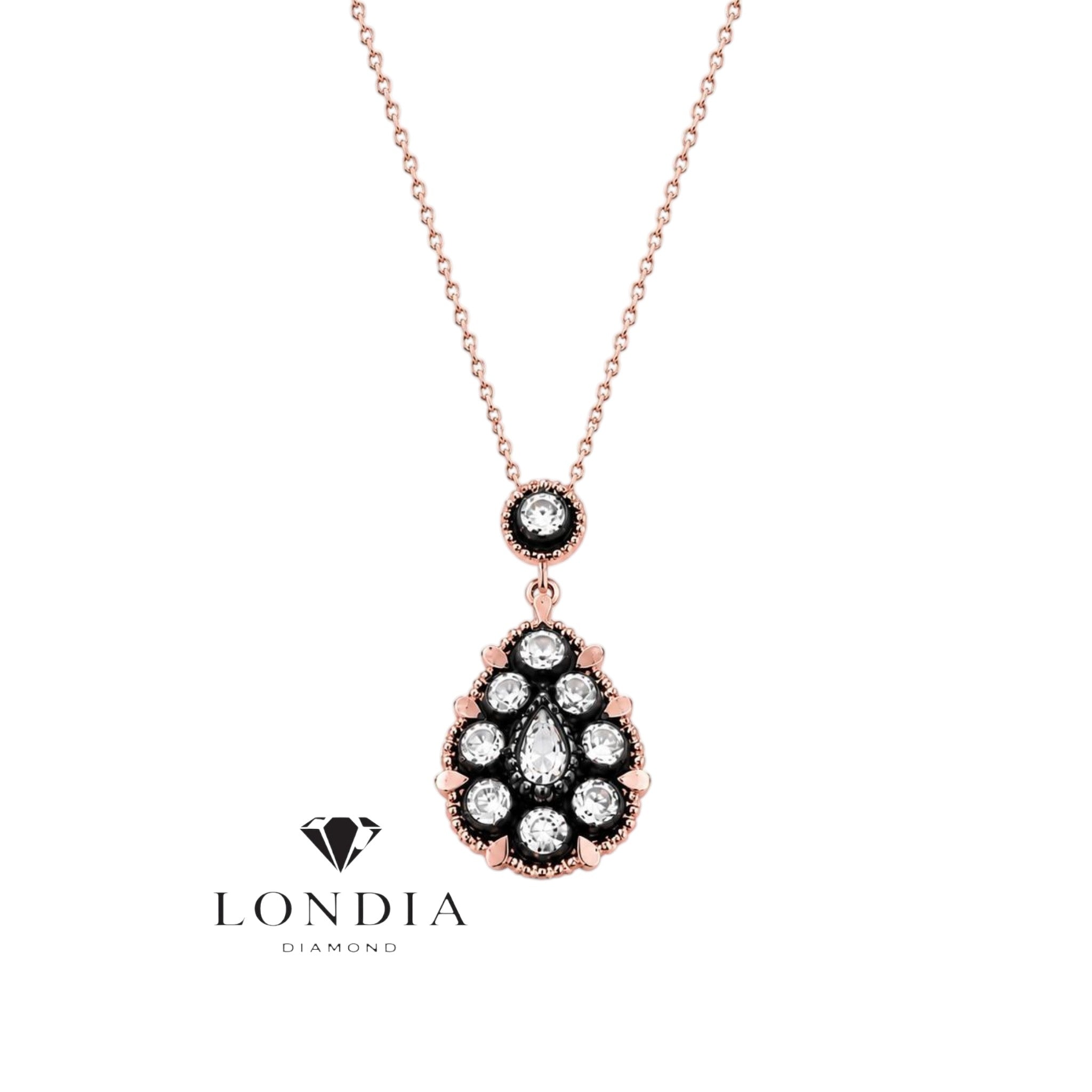 0.50 Carat Rose Diamond Antique Design Necklace