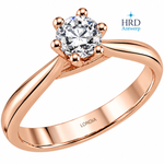 0.50 Ct. F Color HRD Certified Natural Diamond Amore Solitaire Ring