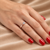 0.50 Ct. F Color HRD Certified Natural Diamond Amore Solitaire Ring