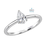 0.50 Ct. F Color Natural Diamond HRD Certified Pear Solitaire Ring