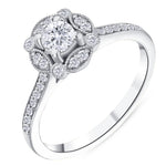 0.50 Ct. Natural Diamond Vintage Design ''Celestia'' Ring in 18K Gold