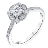 0.50 Ct. Natural Diamond Vintage Design ''Celestia'' Ring in 18K Gold