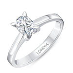 0.50 Ct. Natural Oval Diamond Solitaire Ring