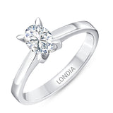 0.50 Ct. Natural Oval Diamond Solitaire Ring