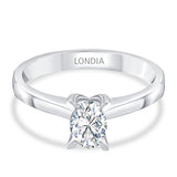 0.50 Ct. Natural Oval Diamond Solitaire Ring
