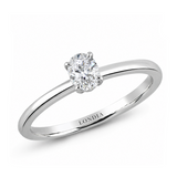 0.50 Ct. Natural Oval Diamond Solitaire Ring