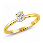 0.50 Ct. Natural Oval Diamond Solitaire Ring