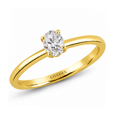 0.50 Ct. Natural Oval Diamond Solitaire Ring