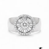 0.50 Ct Natural Diamond Solara Dome Design Ring 14K Fine Gold