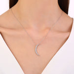 0.50 Carat Natural Diamond Luna Design Necklace