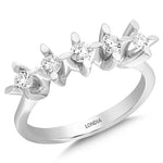 0.50 ct. Diamond ''Butterfly'' Design Five Stone Ring in 14K Fine Gold