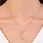0.50 ct. Diamond Luna Design Necklace 14k Fine Gold