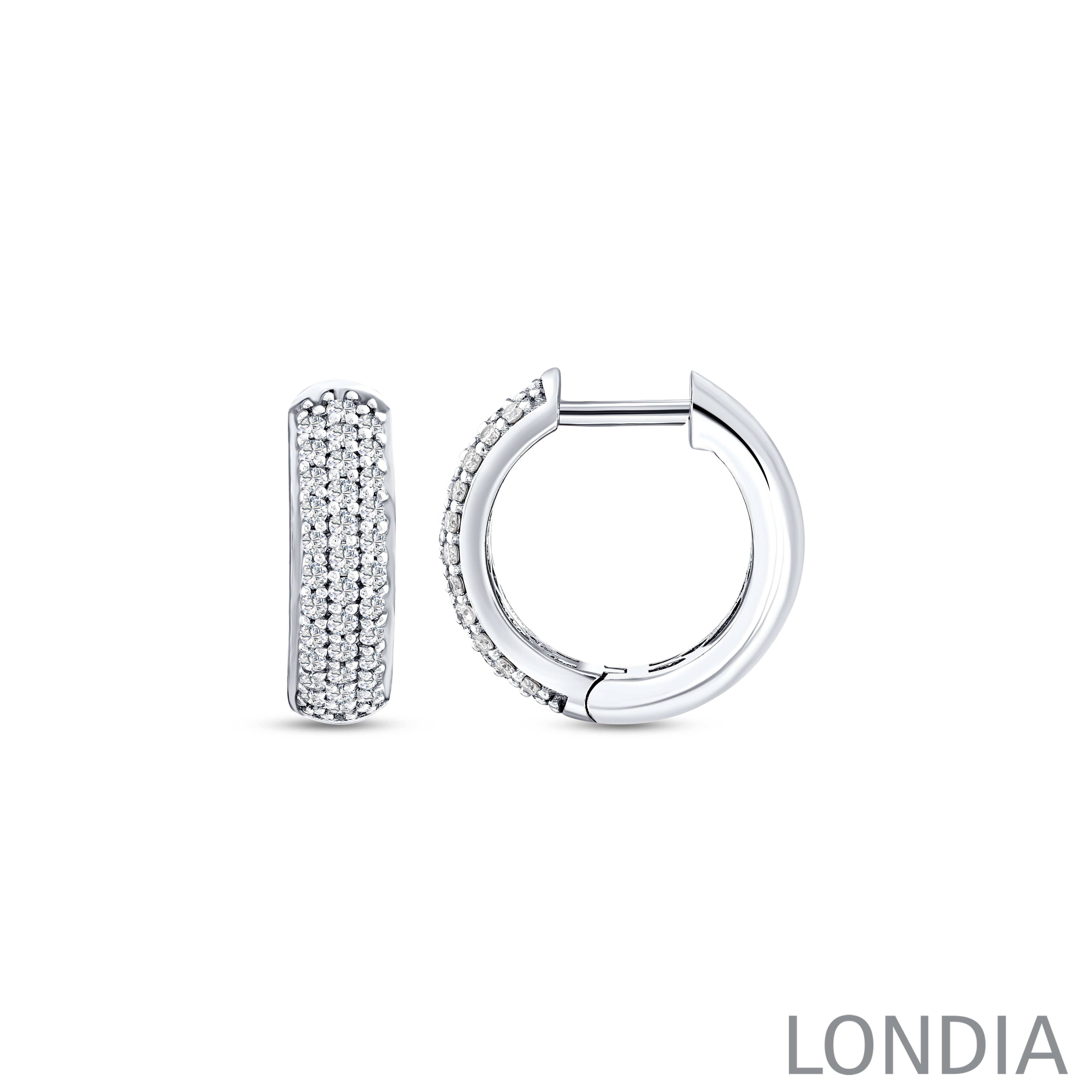 0.50 ct. Round Diamond Hoop Earring 14K Gold