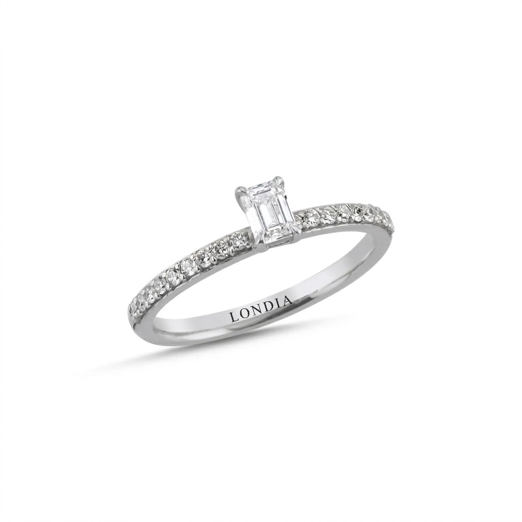 0.55 Carat Baguette Solitaire Diamond Ring