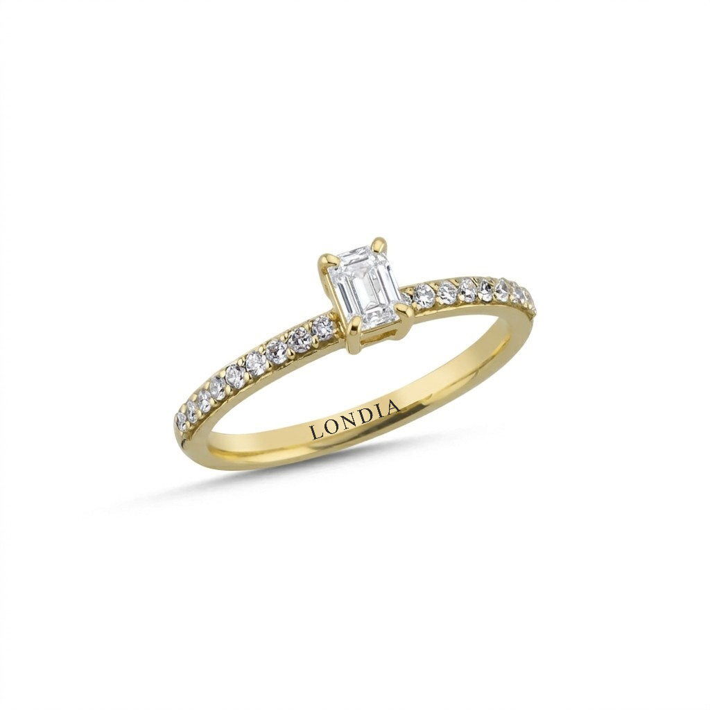 0.55 Carat Baguette Solitaire Diamond Ring