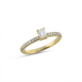 0.55 Carat Baguette Solitaire Diamond Ring