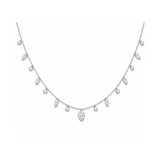 0.55 Carat Dancing Diamond Design Necklace in 14K Solid Gold