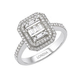 0.55 Carat Natural Diamond Baguette Design Diamond Ring | LONDIA
