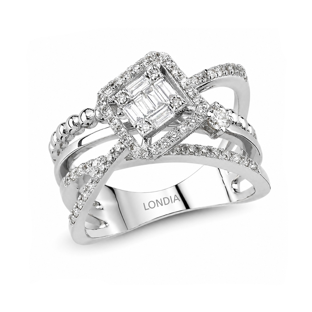 Diamond Line Design Ring