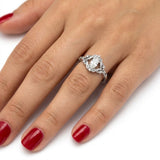 0.55 Carat Natural Oval Cut Diamond Vintage Design Ring, 14K Gold