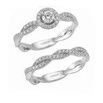  Natural Diamond Wedding Ring Set