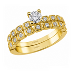 Natural Diamond Wedding Ring Set