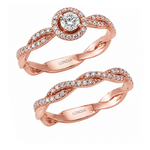  Natural Diamond Wedding Ring Set