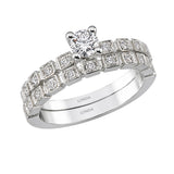 Natural Diamond Wedding Ring Set