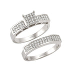 Natural Diamond Wedding Ring Set