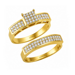 Natural Diamond Wedding Ring Set