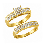 Natural Diamond Wedding Ring Set