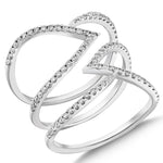 0.55 Ct. Natural Diamond Line Zyra Design Ring in 18K Gold