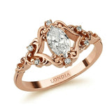 0.55 Ct. Natural Oval Cut Diamond Vintage Ring