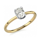 0.55 Ct. Natural Oval Diamond Solitaire Ring