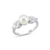 0.60 Carat Diamond & Natural Pearl Ring