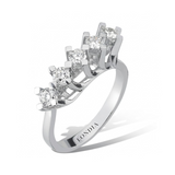 0.60 Carat Diamond “Wave” Design Five-Stone Ring in 14K Gold