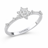 0.60 Carat Lotus Solitaire Ring