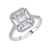 0.60 Carat Natural Diamond Baguette Design Diamond Ring | LONDIA