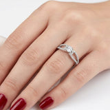 0.60 Carat Natural Diamond Halo Design Ring with Side Stones, 14K Gold